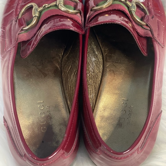 100% Authentic Gucci red patent leather loafer size 6 - Picture 6 of 11
